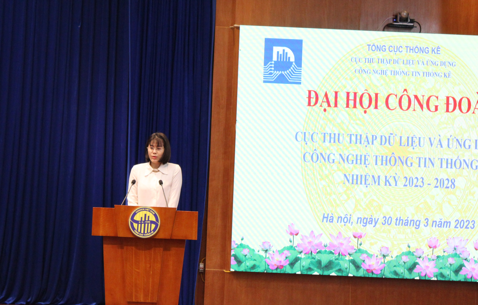 Đại hội Công đoàn Cục Thu thập Dữ liệu và Ứng dụng Công nghệ thông tin thống kê nhiệm kỳ 2023-2028
